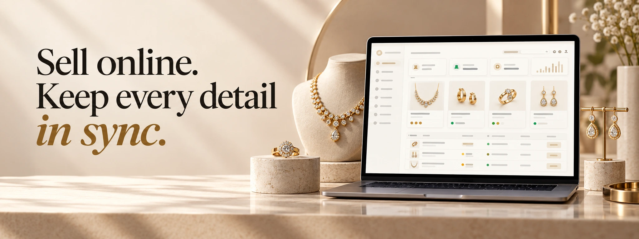 Jewelry ecommerce, beautifully in sync